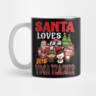 Santa Loves Yoga Teacher Mug